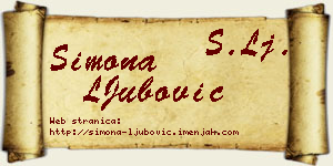 Simona LJubović vizit kartica